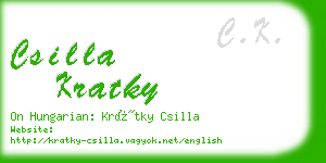 csilla kratky business card